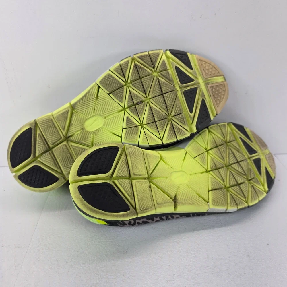Nike Free TR 5.0 Womens Leopard Print Training Sneakers Neon Green Black Sz 6.5